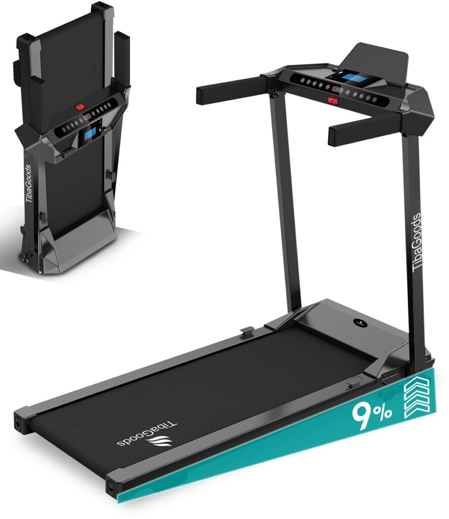 Opklapbare loopband met stijgingsopties en digitaal display