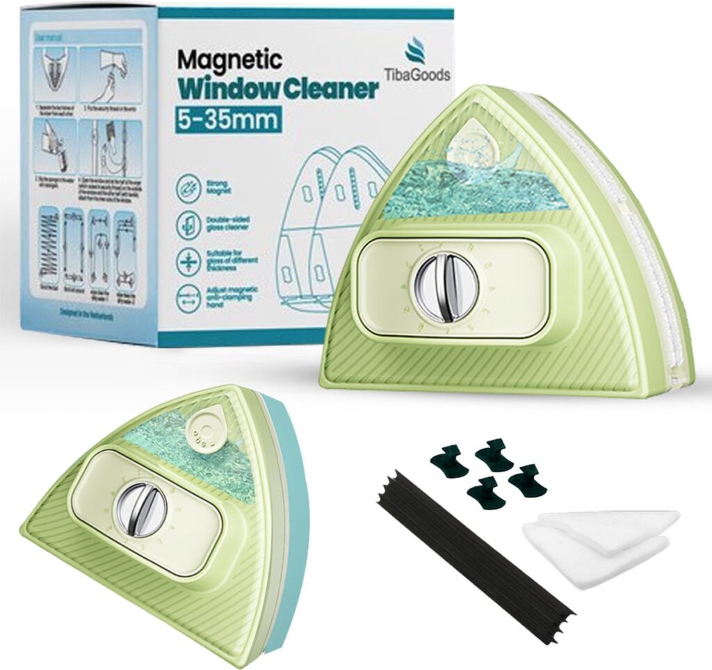 Magnetische ruitenreiniger met doos en accessoires