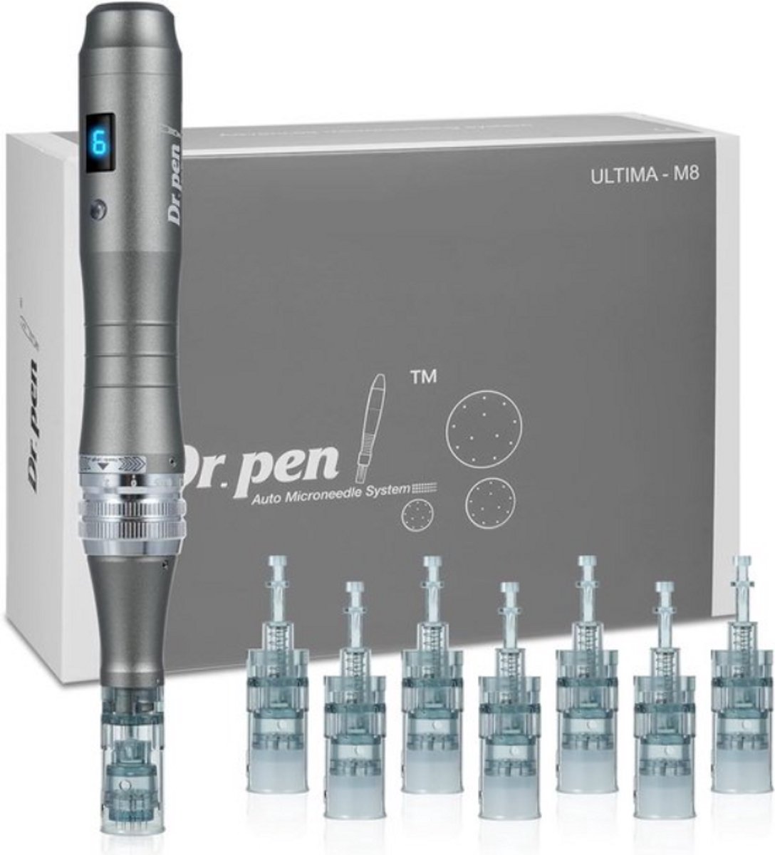Dr. Pen Ultima M8 microneedling apparaat met cartridges