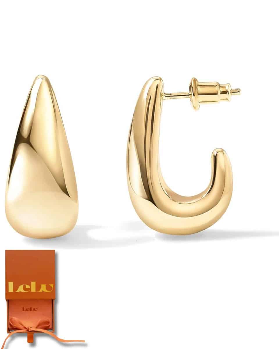 Gouden oorringen met doosje