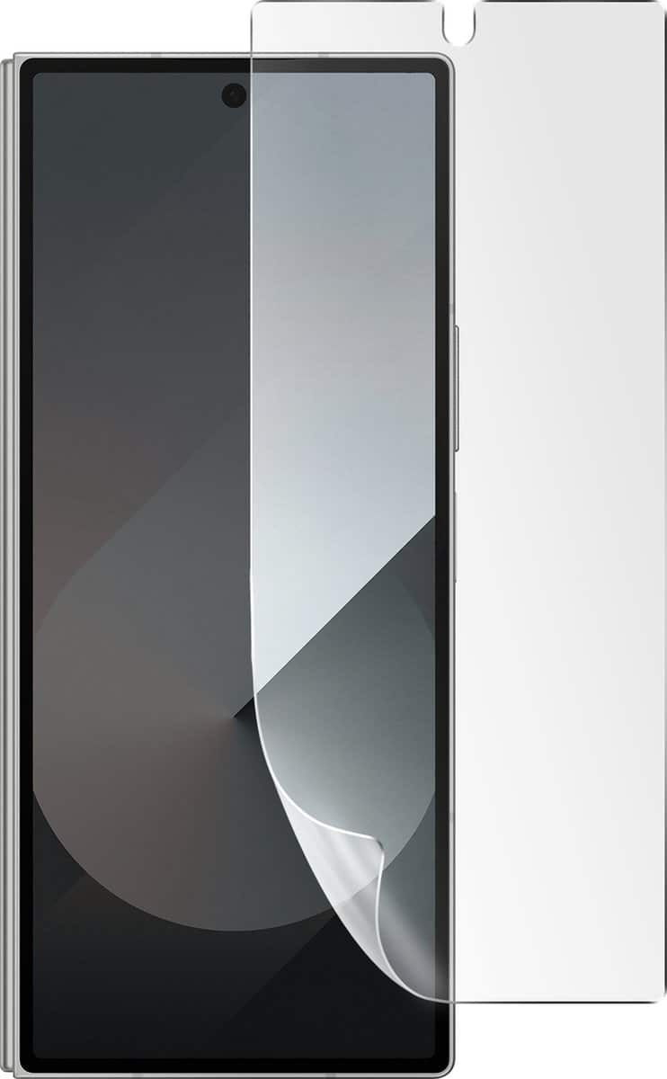 Screenprotector op smartphone met zwart scherm