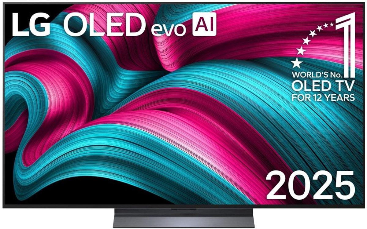 LG OLED evo AI tv met kleurrijke golven