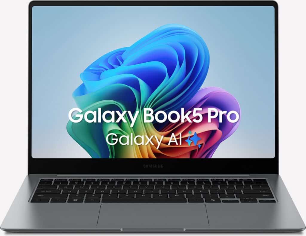 Laptop Galaxy Book5 Pro met kleurrijk scherm