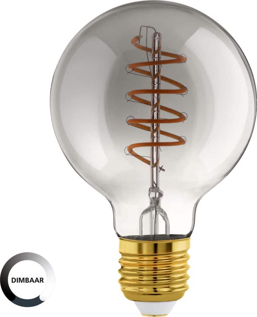 Dimbare LED-gloeilamp met spiraalvormig filament