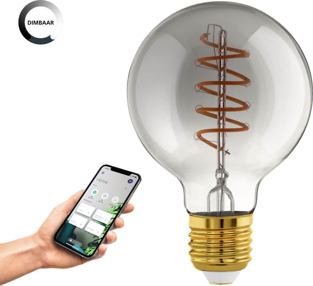 Dimbare slimme LED-lamp bediend met smartphone-app.