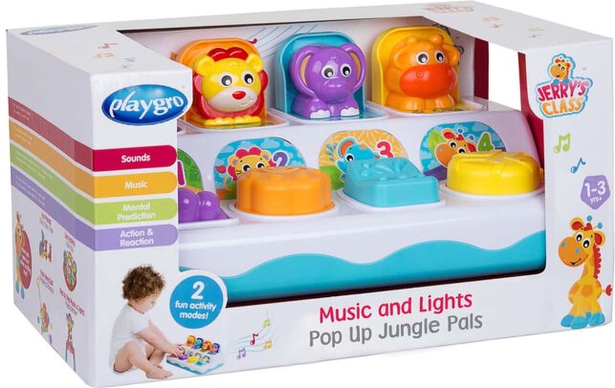 Interactief jungle speelgoed met muziek en lichtjes.