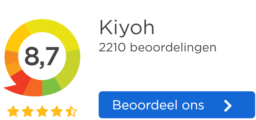 Kiyoh beoordeling 8,7 uit 2210 reviews