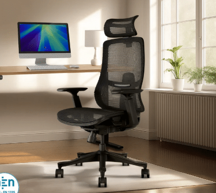 Moderne bureaustoel voor ergonomisch werken.