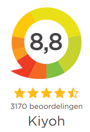 Kiyoh beoordeling 8,8 uit 3170 reviews retourkoop.nl