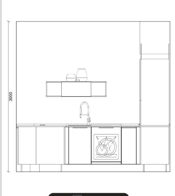 showroomkeuken met schiereiland grijs met houtblad